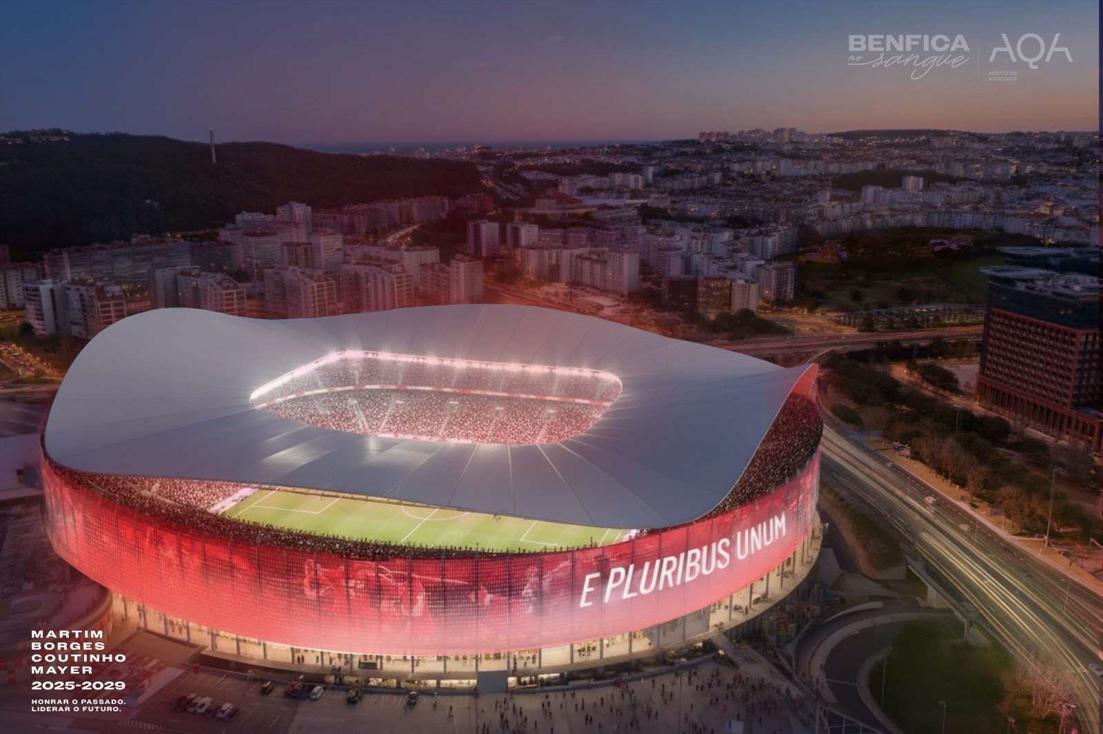 Martim Mayer: imagens exclusivas da expansão do Estádio da Luz para 83 mil lugares e do Benfica Campus das Modalidades